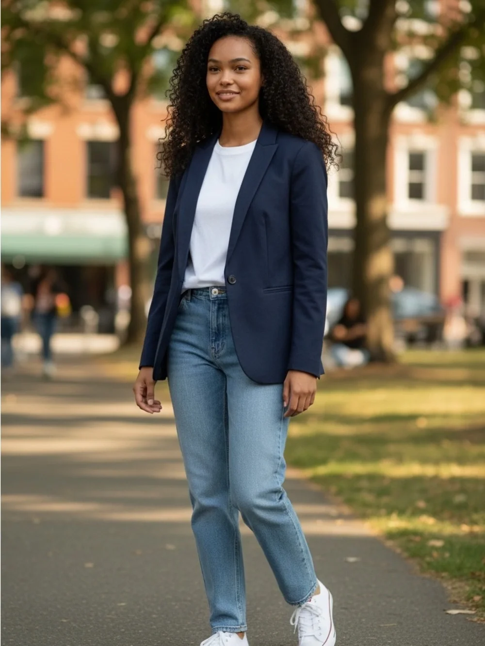 J.Crew Tollegno Navy Blue Single Button Blazer size 2P